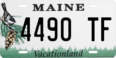 ME license plate 4490TF