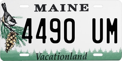 ME license plate 4490UM