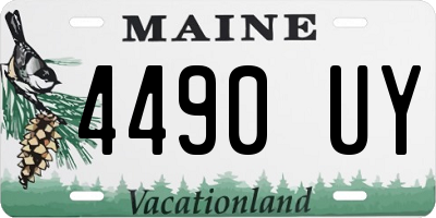 ME license plate 4490UY