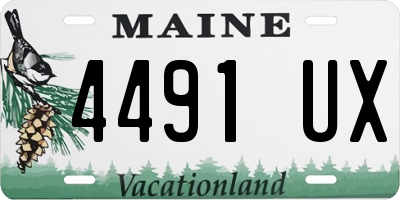 ME license plate 4491UX