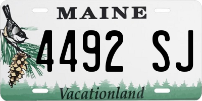 ME license plate 4492SJ
