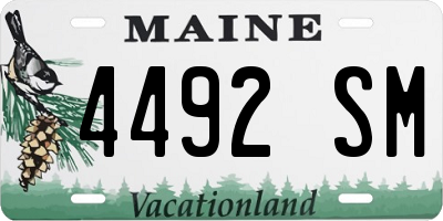ME license plate 4492SM
