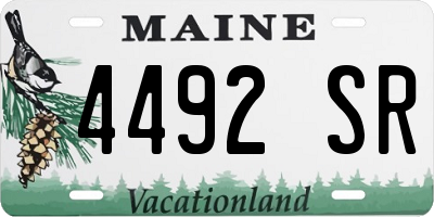 ME license plate 4492SR