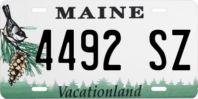ME license plate 4492SZ