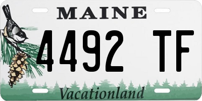 ME license plate 4492TF