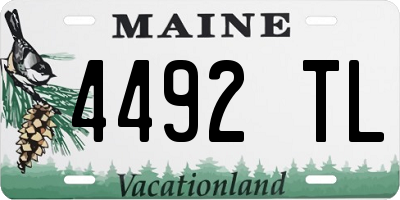 ME license plate 4492TL