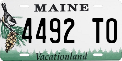 ME license plate 4492TO