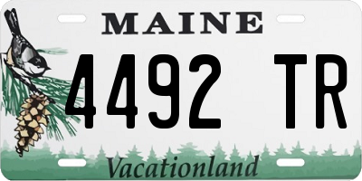 ME license plate 4492TR