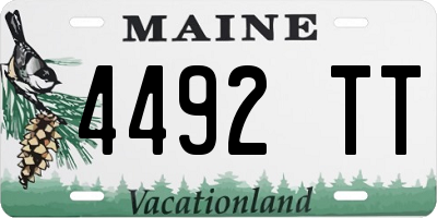 ME license plate 4492TT