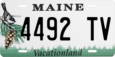 ME license plate 4492TV