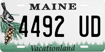 ME license plate 4492UD