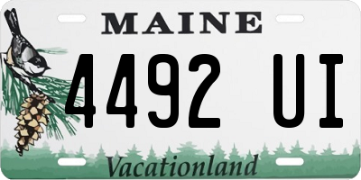 ME license plate 4492UI