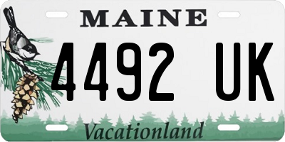 ME license plate 4492UK
