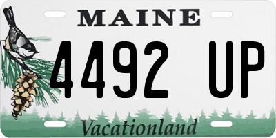 ME license plate 4492UP