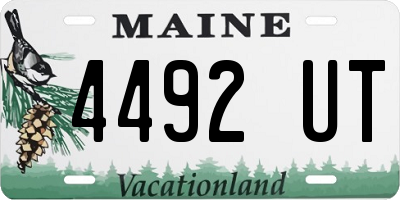 ME license plate 4492UT