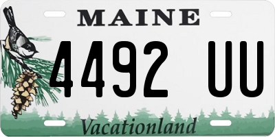 ME license plate 4492UU