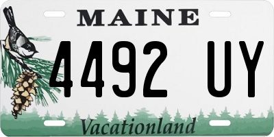 ME license plate 4492UY