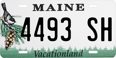 ME license plate 4493SH