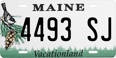 ME license plate 4493SJ