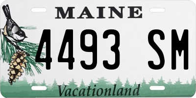 ME license plate 4493SM