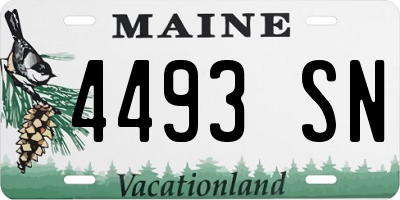 ME license plate 4493SN