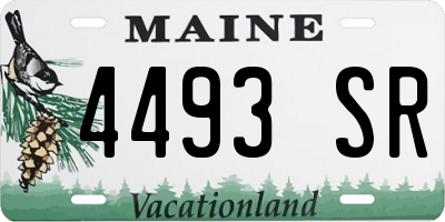 ME license plate 4493SR
