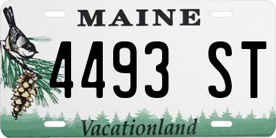ME license plate 4493ST