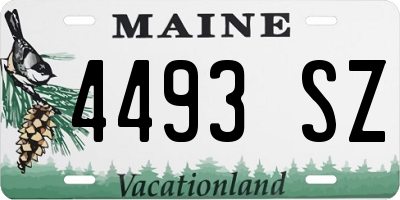 ME license plate 4493SZ