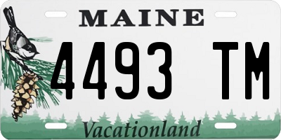 ME license plate 4493TM
