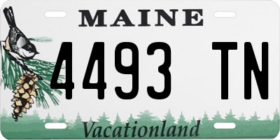 ME license plate 4493TN