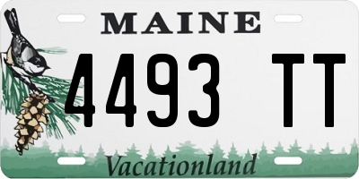 ME license plate 4493TT
