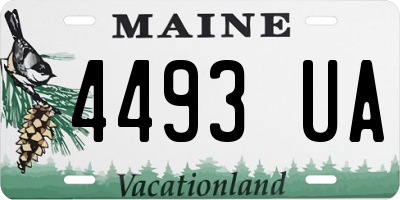 ME license plate 4493UA