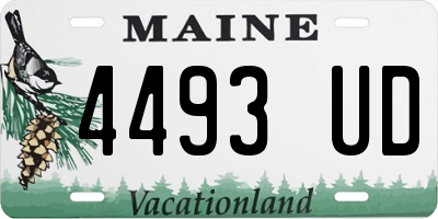 ME license plate 4493UD