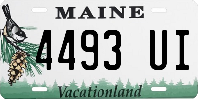 ME license plate 4493UI