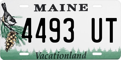 ME license plate 4493UT