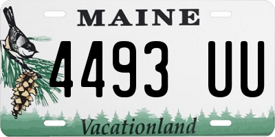 ME license plate 4493UU