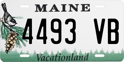 ME license plate 4493VB