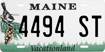 ME license plate 4494ST