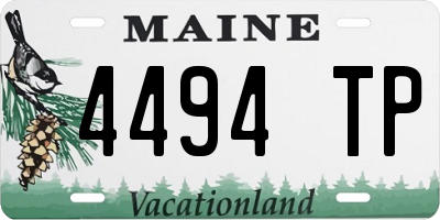 ME license plate 4494TP