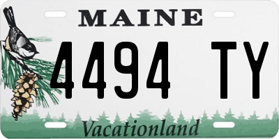 ME license plate 4494TY