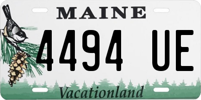 ME license plate 4494UE