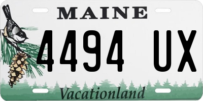 ME license plate 4494UX