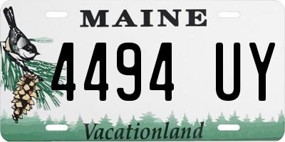 ME license plate 4494UY