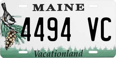 ME license plate 4494VC