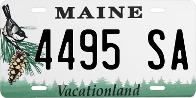 ME license plate 4495SA