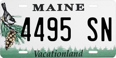 ME license plate 4495SN