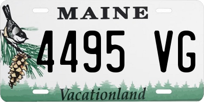 ME license plate 4495VG