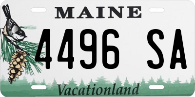 ME license plate 4496SA