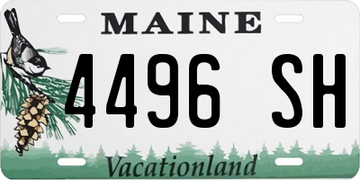 ME license plate 4496SH