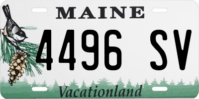 ME license plate 4496SV
